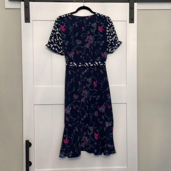 Tanya Taylor Luisa Wrap Dress Blue Size 8 - Picture 8 of 10